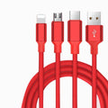 Braided Nylon 3-in-1 Multi USB Cable