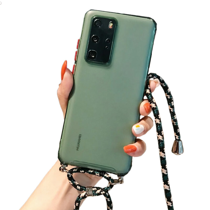 Colored Huawei Mate Case with Braided Lanyard Strap