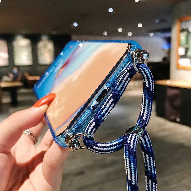 Colored Huawei P Case with Braided Lanyard Strap