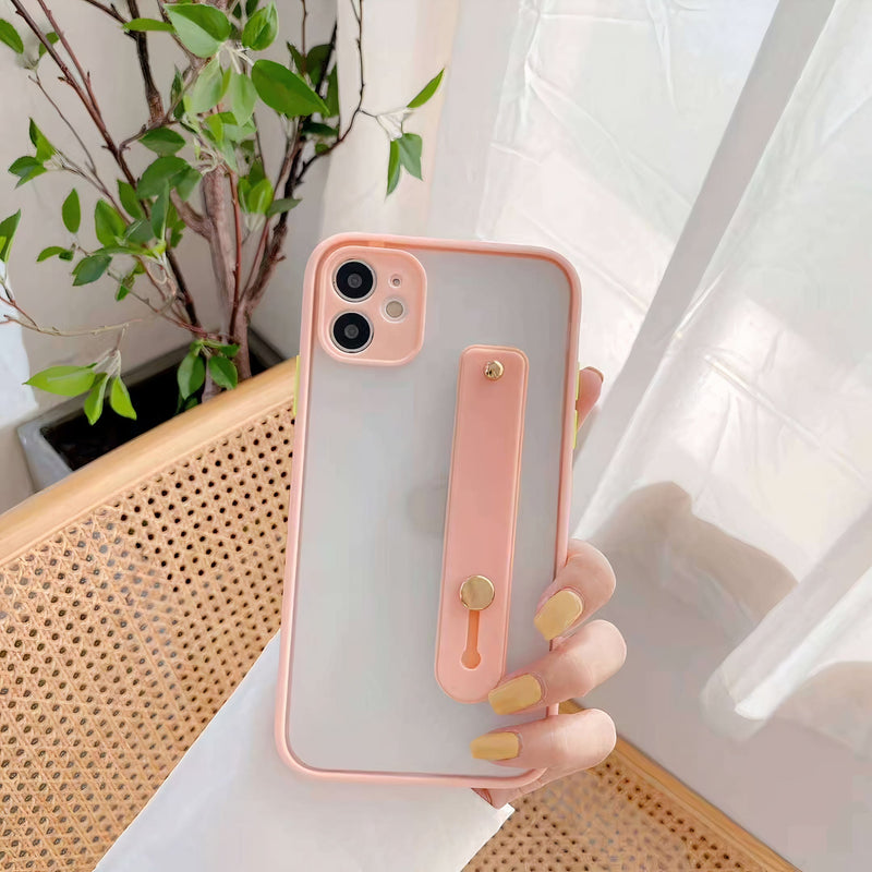 Cute iPhone Matte Gel Case with Band Grip