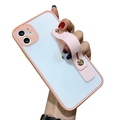 Cute iPhone Matte Gel Case with Band Grip Pink / iPhone XS Max