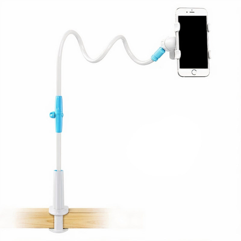 Flexible Arm Phone Mount White and Blue / 45.3" (115 cm)