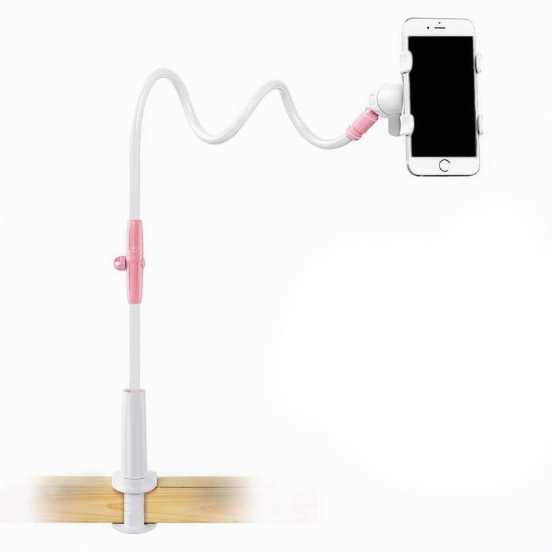 Flexible Arm Phone Mount White and Pink / 45.3" (115 cm)