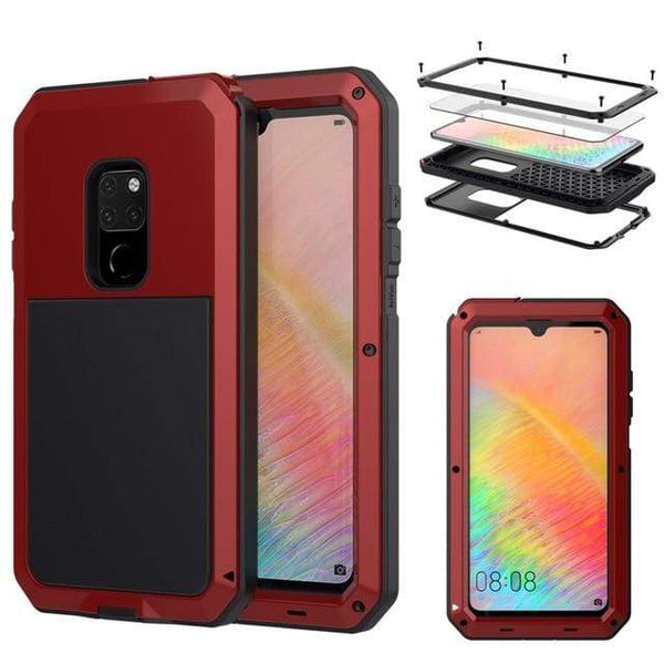 Full Body Military Grade Huawei Mate Case Red / Mate 20 Pro