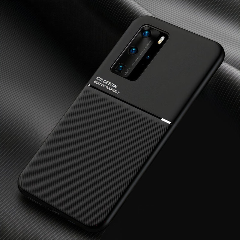 Matte Color Huawei P Case Compatible with Magnetic Holder Black / P40 Pro