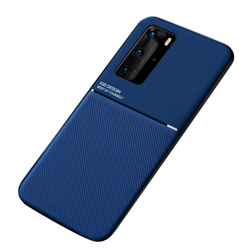 Matte Color Huawei P Case Compatible with Magnetic Holder Blue / P20 Pro