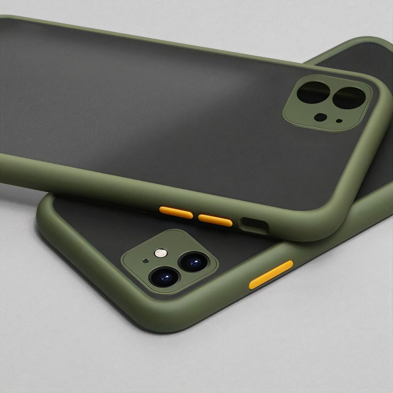 Matte Fitted iPhone Case with Interchangeable Buttons Army Green / iPhone 7/8/SE 2020