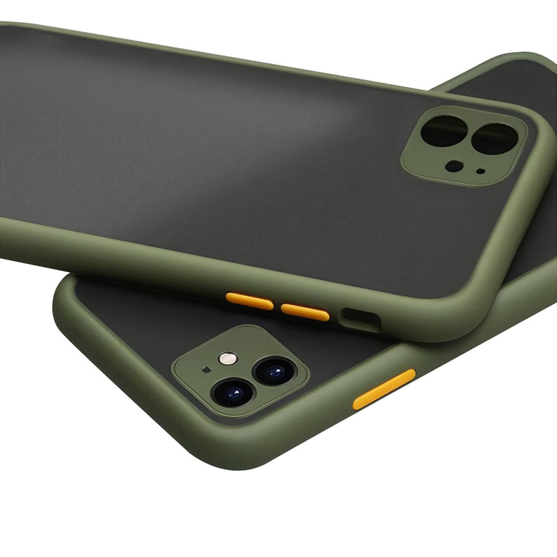 Matte Fitted iPhone Case with Interchangeable Buttons Army Green / iPhone 7/8/SE 2020