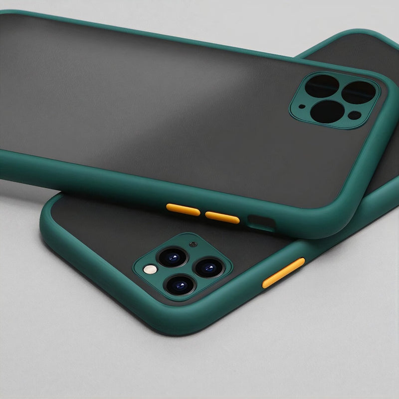 Matte Fitted iPhone Case with Interchangeable Buttons Dark Green / iPhone 7/8/SE 2020