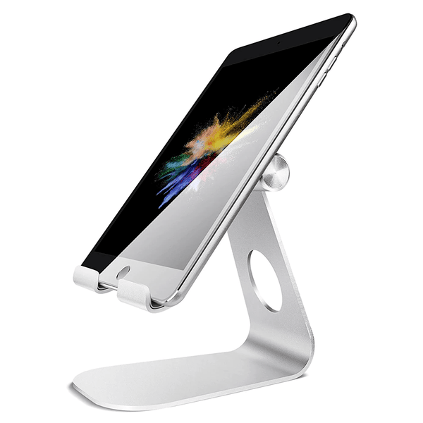 Metallic Adjustable Anti-Slip iPad Stand Silver