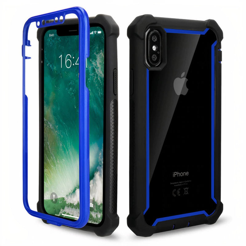 Rugged Two-Piece 360 iPhone Protective Case Blue / iPhone XR