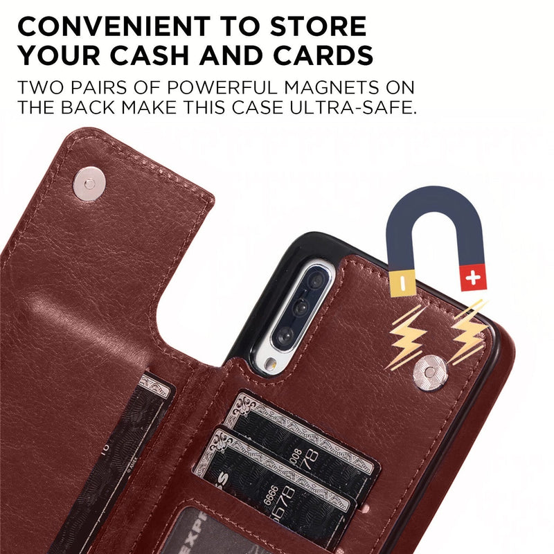 Samsung Galaxy Note Leather Stand Wallet Case