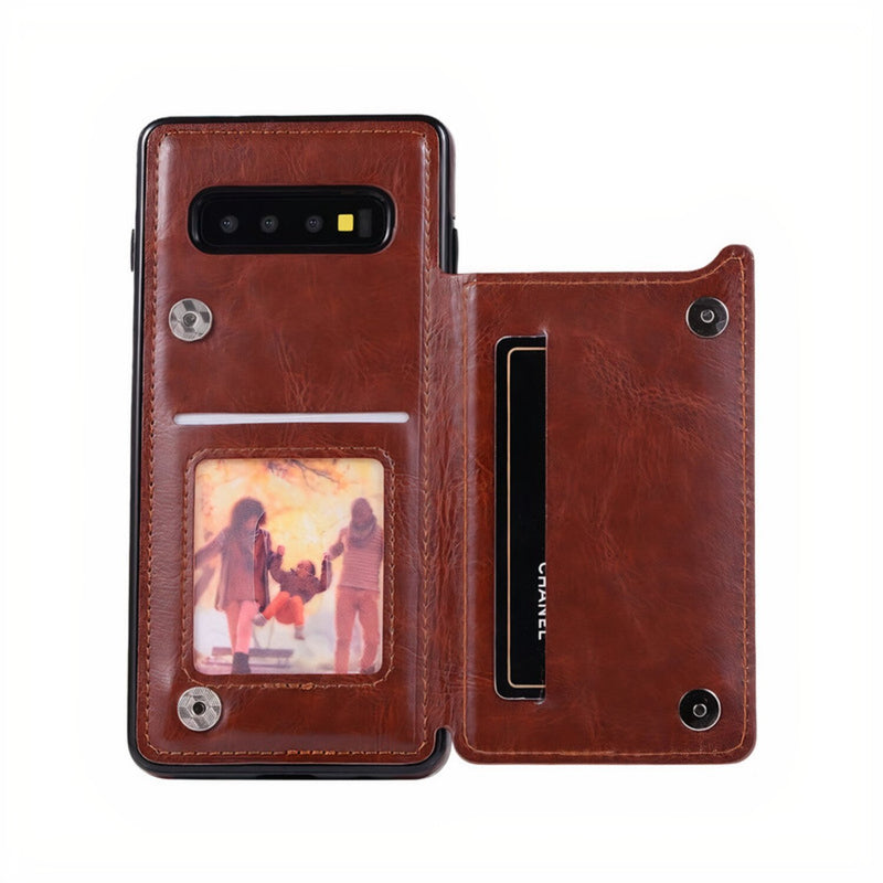 Samsung Galaxy Note Leather Stand Wallet Case Brown / Galaxy Note10+