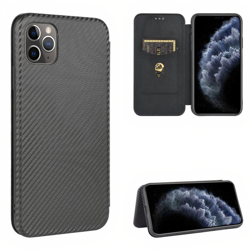 Samsung Galaxy Note Magnetic Carbon Fiber Style Flip Case