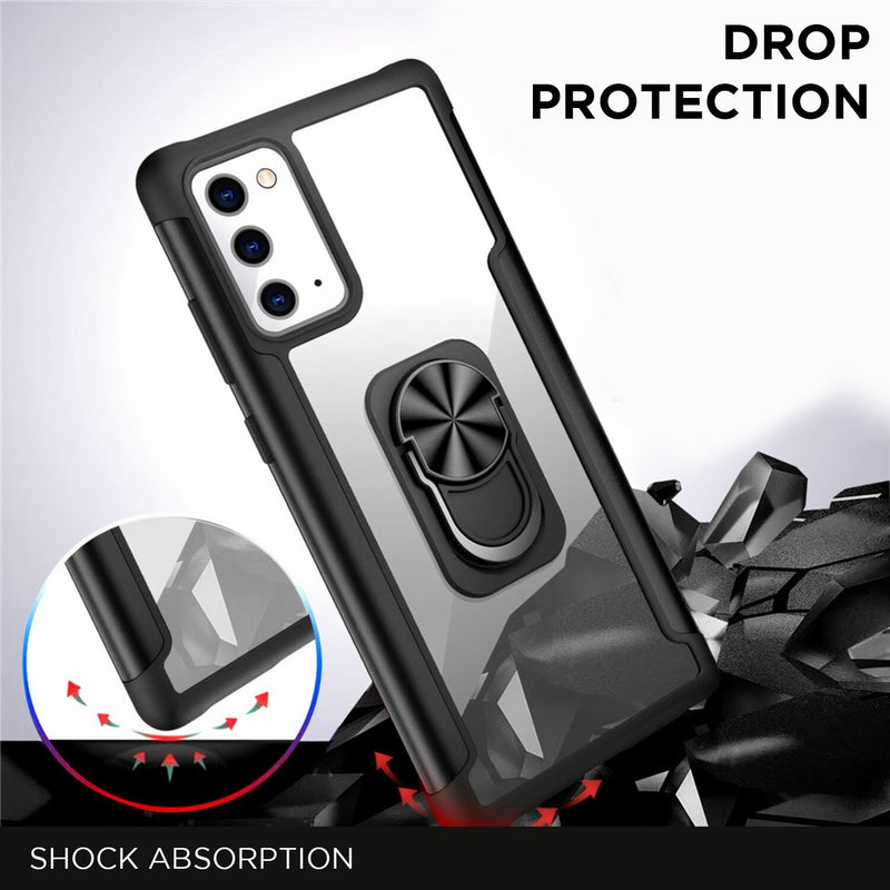Samsung Galaxy Note Transparent Armor Case with Kickstand