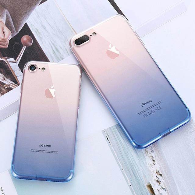 See-through Color Gradient iPhone Case Blue / iPhone 7 Plus/8 Plus