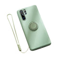 Soft Silicone Huawei P Case with Ring Stand Green / P30 Pro