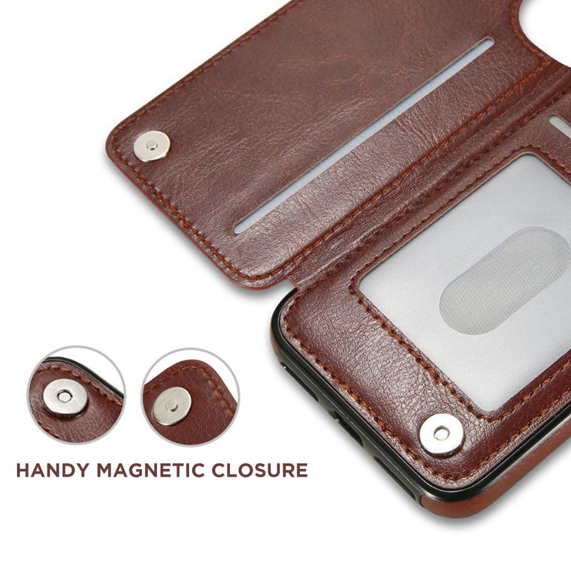 Wallet iPhone Cover with Artificial Leather Flap
